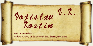 Vojislav Kostin vizit kartica